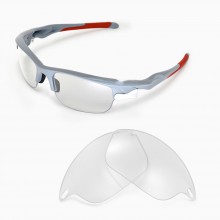 Walleva Clear Non-Polarized Replacement Lenses for Oakley Fast Jacket (OO9097 Series) Sunglasses